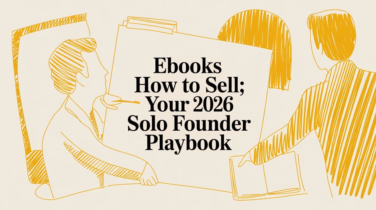 Ebooks How To Sell: Your 2026 Solo Founder Playbook